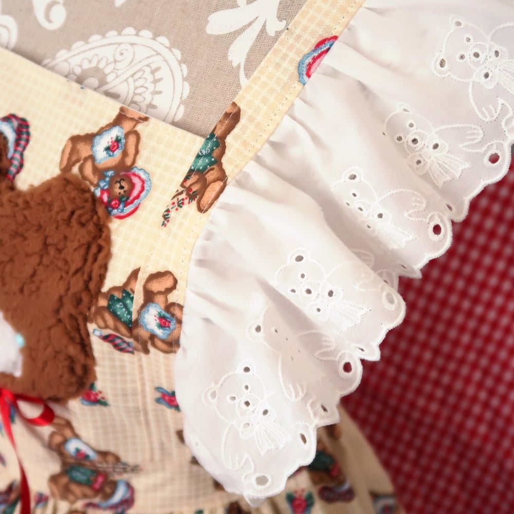 Ruffle Apron Skirt: Winter Bear