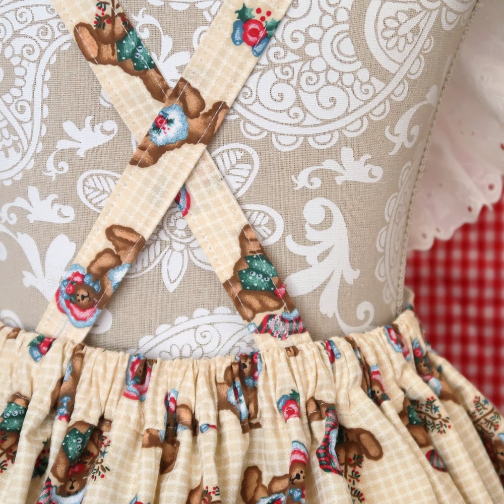 Ruffle Apron Skirt: Winter Bear