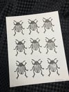 Beetle Block Print x 9 