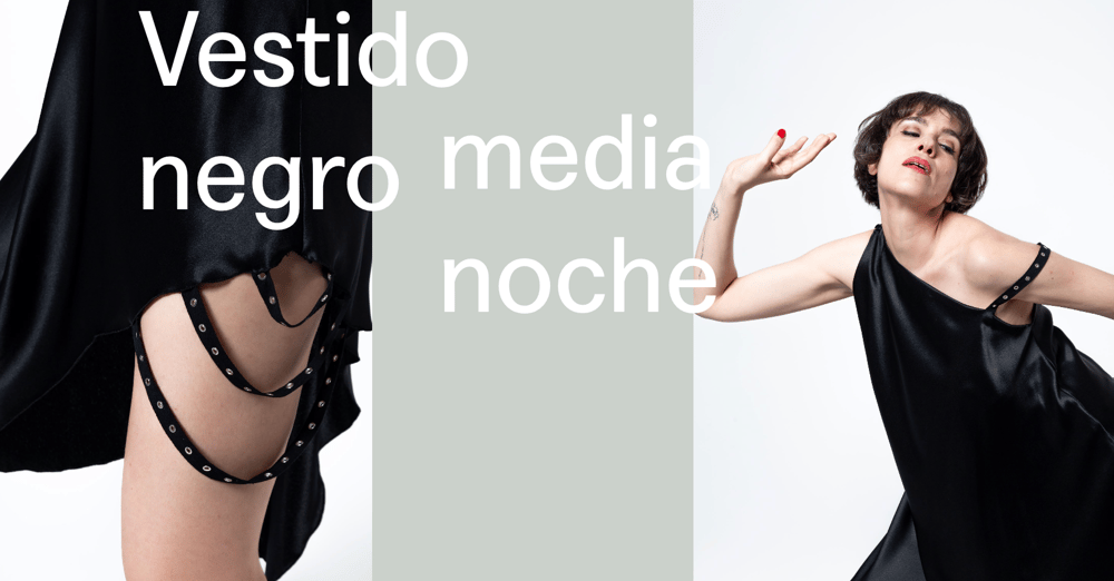 Image of Vestido media noche negro 
