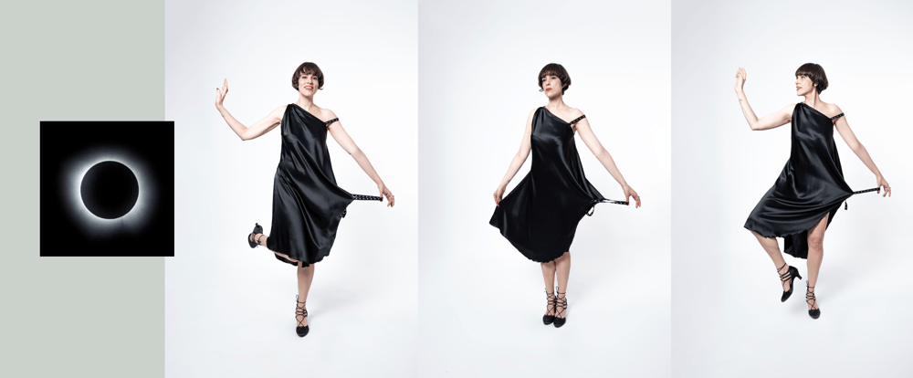 Image of Vestido media noche negro 