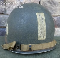 Image 6 of M2 D-bale 101st Airborne 506th 2nd Bn. Captain Helmet Front Seam Paratrooper Liner. (Original parts)