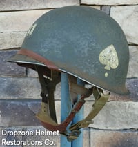 Image 5 of M2 D-bale 101st Airborne 506th 2nd Bn. Captain Helmet Front Seam Paratrooper Liner. (Original parts)