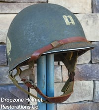 Image 7 of M2 D-bale 101st Airborne 506th 2nd Bn. Captain Helmet Front Seam Paratrooper Liner. (Original parts)