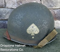 Image 4 of M2 D-bale 101st Airborne 506th 2nd Bn. Captain Helmet Front Seam Paratrooper Liner. (Original parts)