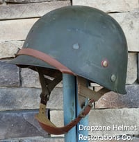 Image 12 of M2 D-bale 101st Airborne 506th 2nd Bn. Captain Helmet Front Seam Paratrooper Liner. (Original parts)