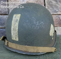 Image 8 of M2 D-bale 101st Airborne 506th 2nd Bn. Captain Helmet Front Seam Paratrooper Liner. (Original parts)