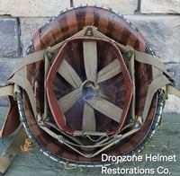 Image 13 of M2 D-bale 101st Airborne 506th 2nd Bn. Captain Helmet Front Seam Paratrooper Liner. (Original parts)