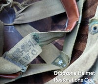 Image 16 of M2 D-bale 101st Airborne 506th 2nd Bn. Captain Helmet Front Seam Paratrooper Liner. (Original parts)