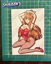 Image 2 of Raph Bunny Sitting 6" Vinyl Sticker **LOW STOCK**