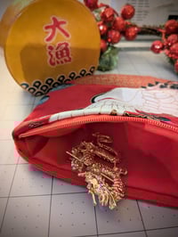 Image 2 of Japanese White Crane Zippered Clutch Purse 