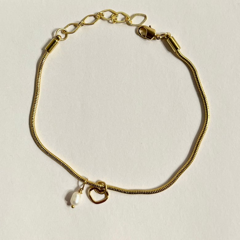 Image of Bracelet Coeur et perle