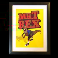 Image 1 of Mr.T-Rex Art print hand-made 5x7 in.