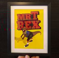 Image 3 of Mr.T-Rex Art print hand-made 5x7 in.
