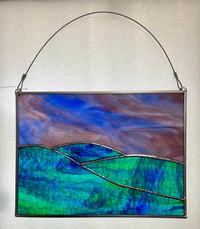 Image 1 of Mountain panel with evening sky 