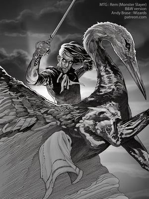 Image of <font color="yellow">*NEW: 2 available</font> MTG: Rem- Monster Slayer- Artist Proof Signed