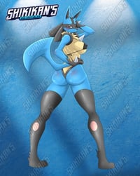 Image 1 of Lewd Lucario 6" Vinyl Sticker