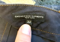 Image 5 of Engineered Garments indigo dyed denim jeans, made in USA, size 32 (fits 34”)