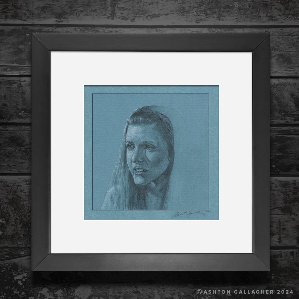 Image of LEIA ROTJ BLUE SERIES DRAWING STUDY