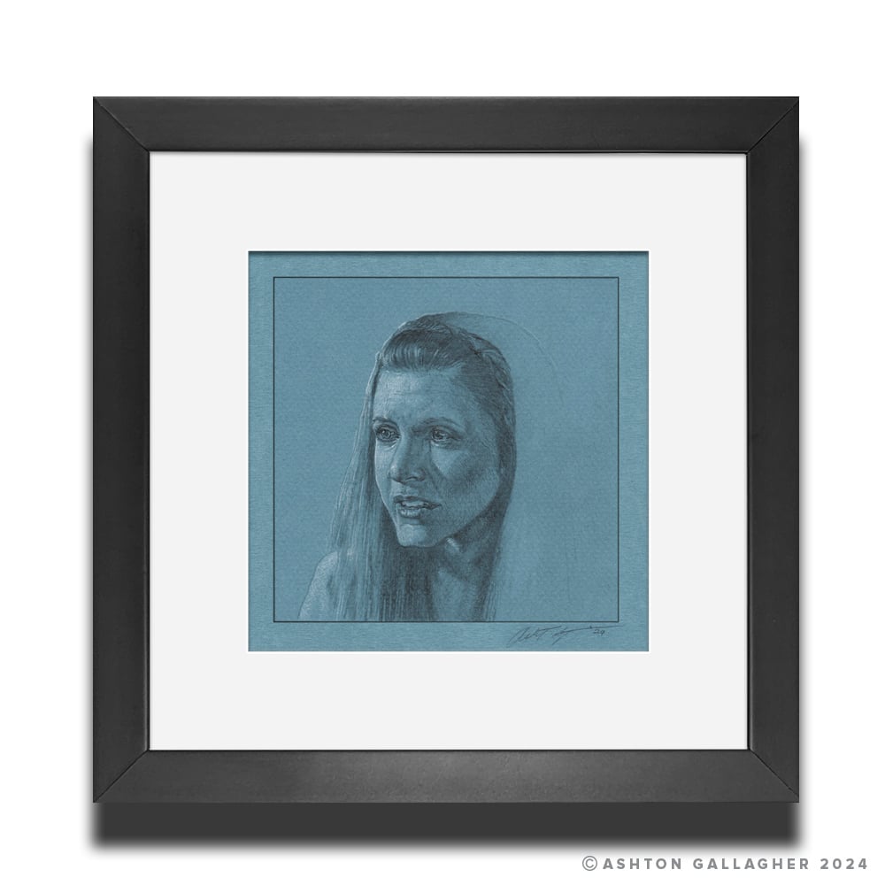Image of LEIA ROTJ BLUE SERIES DRAWING STUDY