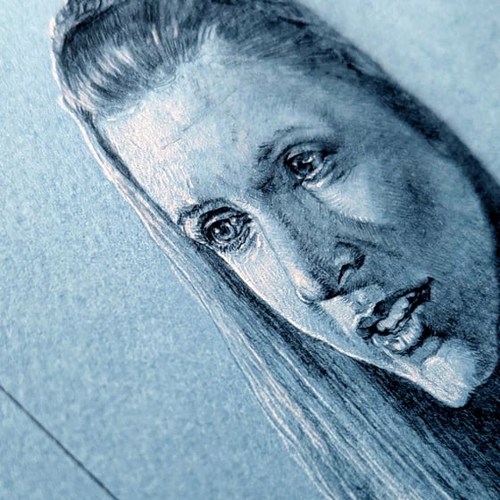 Image of LEIA ROTJ BLUE SERIES DRAWING STUDY