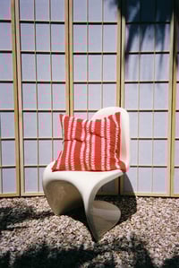 Image 3 of red and white cushion