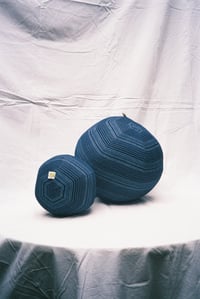 Image 1 of denim sphere cushion