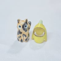 Image 3 of Banana Tortie Cat Ceramic Figurine 