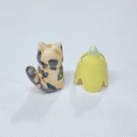 Image 5 of Banana Tortie Cat Ceramic Figurine 