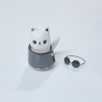 Image 3 of Gojo cat ceramic figurine 