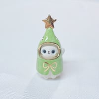 Image 1 of Christmas tree cat ceramic figurine 