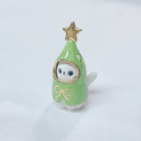 Image 2 of Christmas tree cat ceramic figurine 