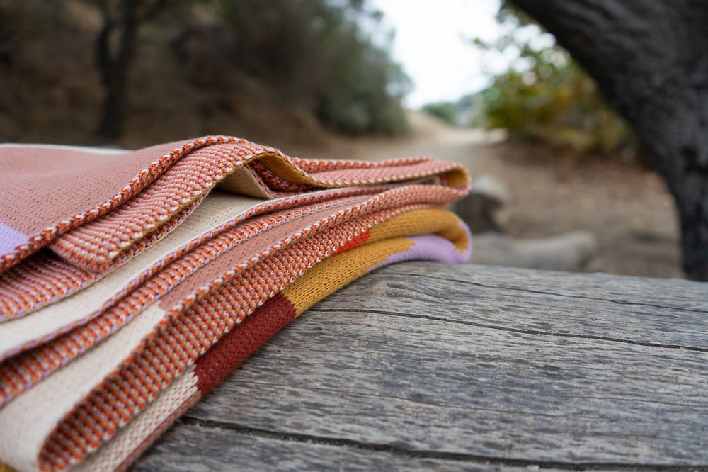 Image of Golden Hum Knit Blanket