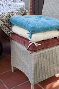 Image 2 of 16" Square Velvet Chair Cushion