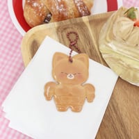 Image 1 of Daddy Toast Puffy Keychain