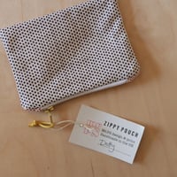 Image 1 of Dotty printed fabric pouch purse