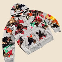 Image 2 of REWORKED NIKE INDONESIAN HERITAGE BATIK PATCHWORK ZIPHOODIE SIZE L 