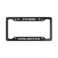 Image 1 of New 2025 Fraternal Order Of Police Premium  License Plate Frame - 12 x 6 in