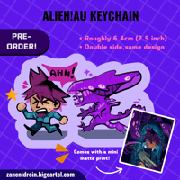 PREORDER! Alien AU Drv3 Holo keychain