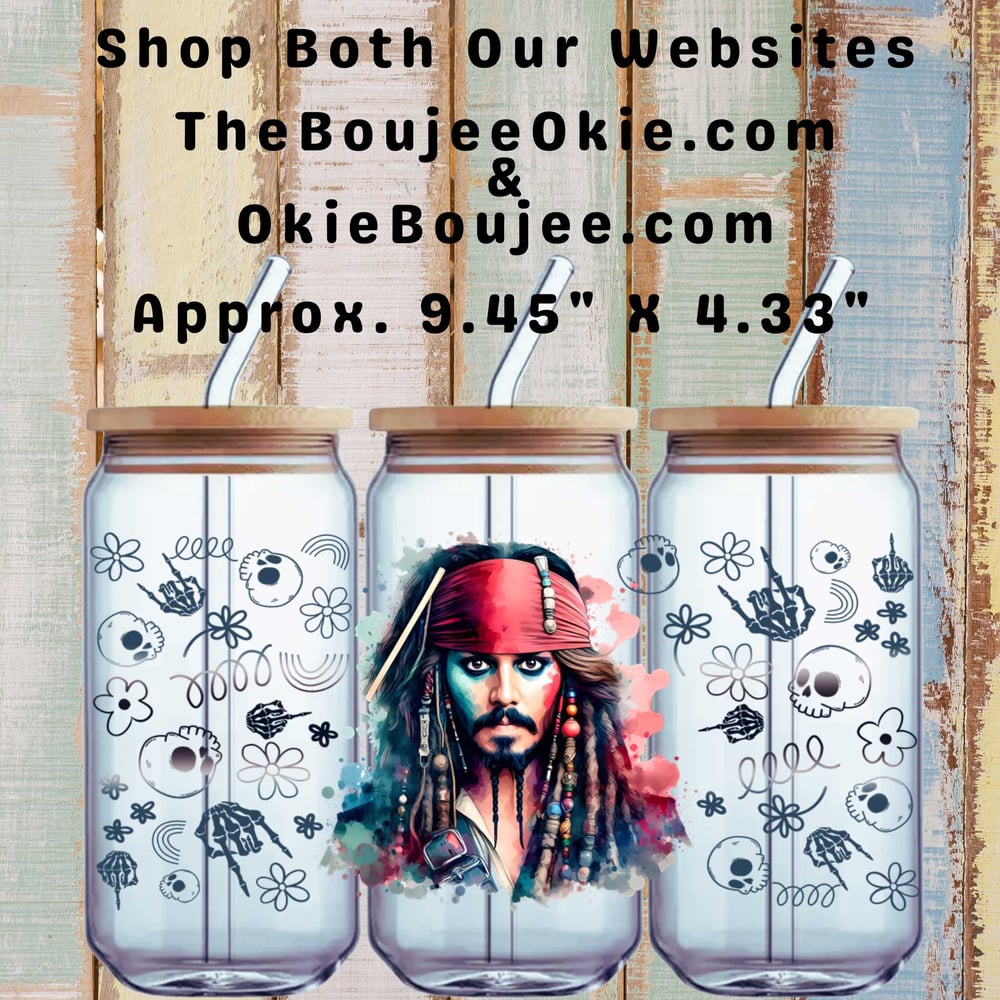 Image of Jack Sparrow Double-Sided UV DTF Wrap W0752 Pirates Of The Caribbean
