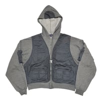 Image 1 of (L) Jerzees Zip Hoodie Vest Edition "D-Grey" 590