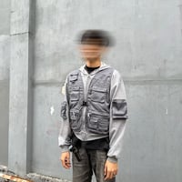 Image 2 of (L) Jerzees Zip Hoodie Vest Edition "D-Grey" 590