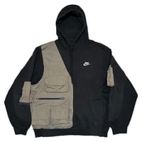 Image 1 of (M) Nike Black Vest Hoodie "BDivine" 592