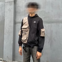 Image 2 of (M) Nike Black Vest Hoodie "BDivine" 592