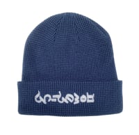 OM LETTERING BEANIE (navy/grey)