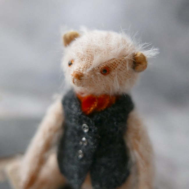 Basil, a miniature mohair bear