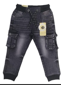 Washed Cuffed Jeans - hip-hop style 