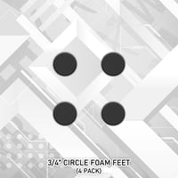 3/4" Circle Foam Feet (4 Pack)