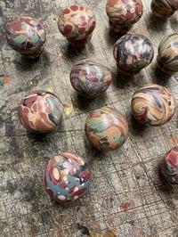 Image 4 of * NEW Hand Marbled wooden hardware / door knobs / draw handles