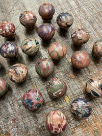 Image 1 of * NEW Hand Marbled wooden hardware / door knobs / draw handles